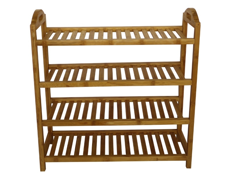 Ultimate 4-Tier Bamboo Shoe Rack KD - Sustainable Entryway Organizer